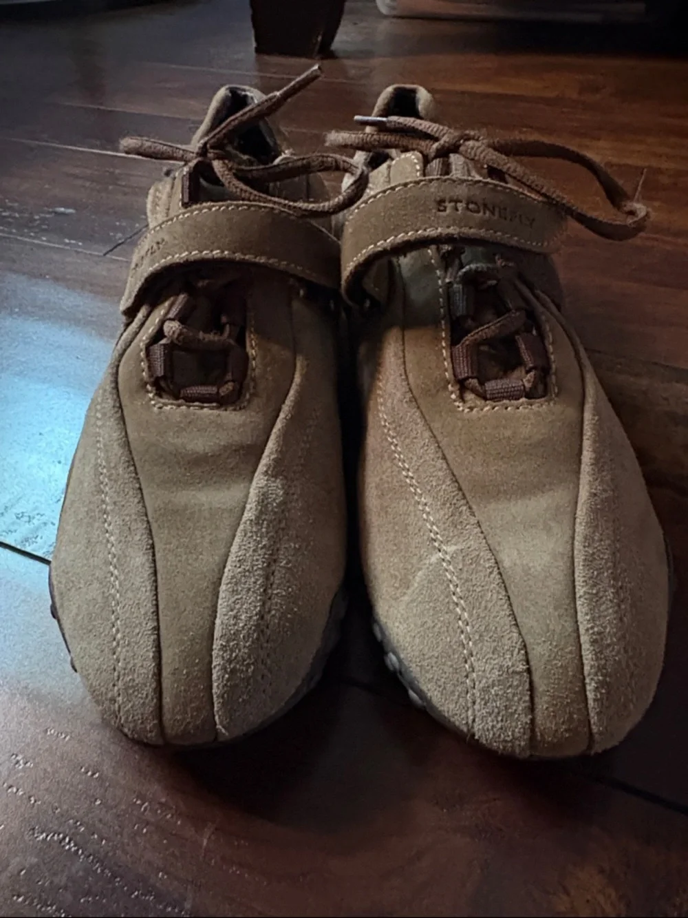 Stonefly Suede Leather Sneaker 40EU LaceUp Strap Tread Two-Tone Brown Athleisure